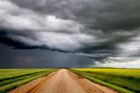 Storm Clouds Saskatchewan Stockfoto's