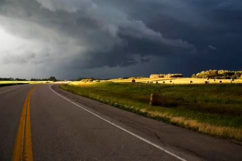 Storm Clouds Saskatchewan Stock Photos