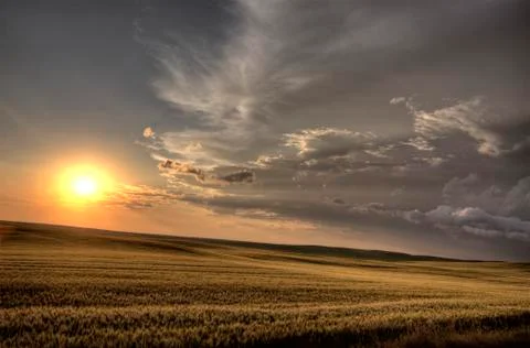 Storm Clouds Saskatchewan Stock Photos