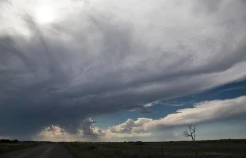 Storm Clouds Saskatchewan Stock Photos