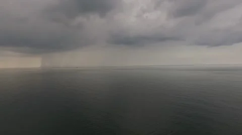 Storm Clouds with Ship at Sea Stock Footage 51445661