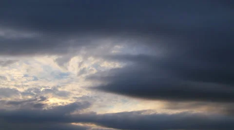 Storm clouds shrouded the sky Stock Footage 30300987