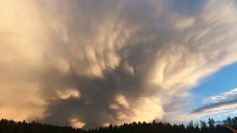 Storm Clouds, Sky after Thunderstorm Stock Footage 150464697