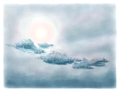 Storm clouds in the sky Illustrazione stock