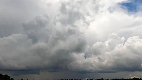 Storm clouds in the sky before a powerful storm distant horizon Stock Photos