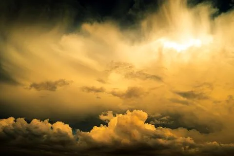 Storm Clouds with a Sunlight Stock-Fotos