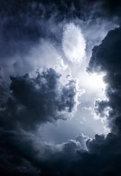 Storm Clouds with a Sunlight Stock Photos