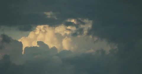 Storm Clouds With Sunlit Clouds Stock-Footage 223718952