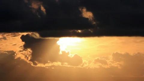 Storm Clouds Sunset Timelapse Stock Footage 120730193