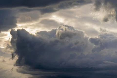 Storm clouds in a threatening sky Stock Photos