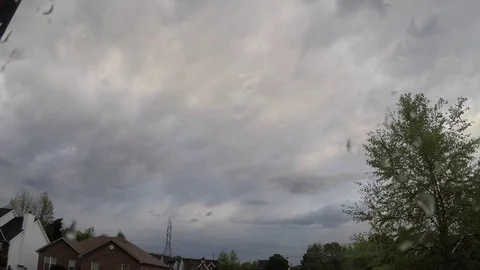 Storm clouds time lapse neighborhood Stock Footage 76285014