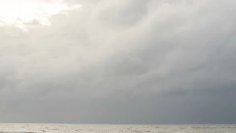 Storm clouds time lapse at sunset Stock Footage 205270905