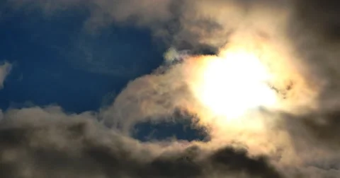 Storm clouds timelapse with sun , 4k Video stock 49469052