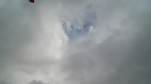 Storm Clouds &amp; twist to Flags Video stock 20581626