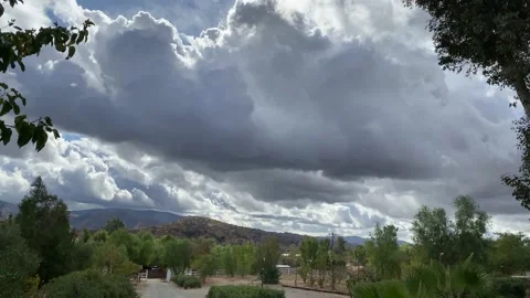 Storm Clouds Vasquez Rocks Stock Footage 174862899