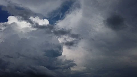Storm Clouds to Whilte Clouds Stock Footage 112805134