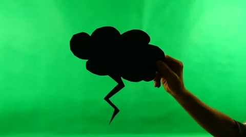 Storm Clouds Wiggle against Green Screen Stock Footage