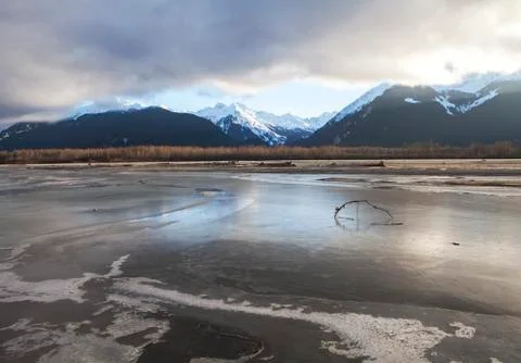 Storm clouds in winter Stock Photos