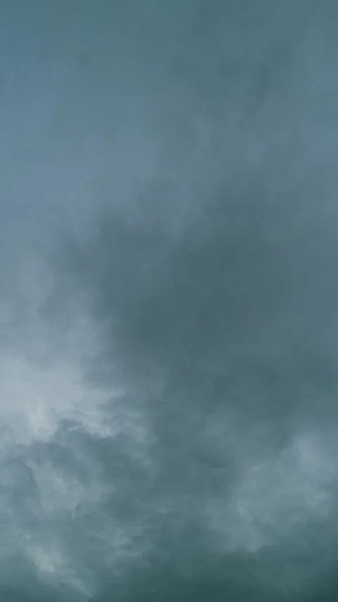 Storm Cloudy Cloudscape. Rainy Dark Blue Cumulus Clouds. Cloud Changing Shape On 動画素材 275267265