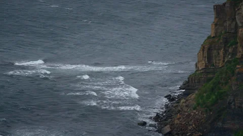 Storm on the coast Video stock 25786617