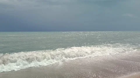 Storm coming to the beach Stock Footage 141110308