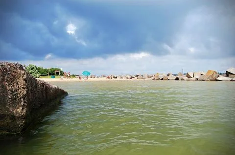 Storm is Coming to the Beach Fotos de archivo