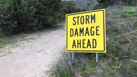 Storm Damage Ahead Stock Footage 256494378
