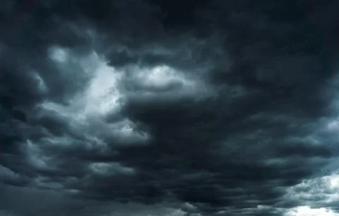 Storm dark clouds, dramatic background Stock Photos