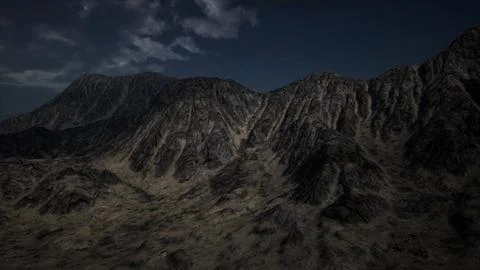 Storm Dark Clouds over Volcanic Valley 스톡 일러스트