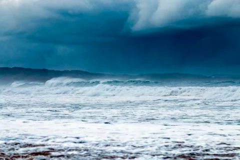 Storm days in the beach Foto stock