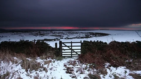 Storm Dennis Cloud Front, Teesdale, County Durham, UK Stock Footage 124701763