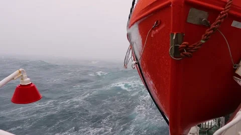 Storm in the Drake Passage Stock Footage 90314010