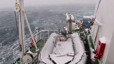 Storm in the Drake Passage Stock Footage 90314033