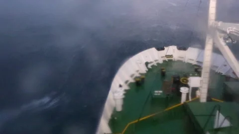Storm in the Drake Passage Video stock 90314153
