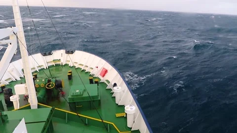 Storm in the Drake Passage Video stock 90314285