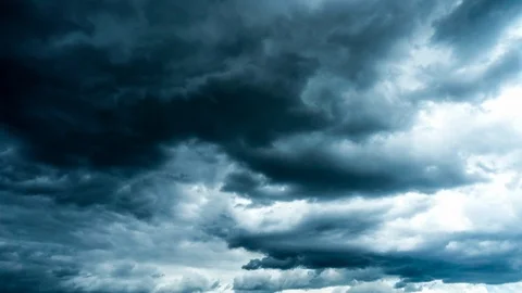 Storm Dramatic Clouds, Time-lapse Stock Footage
