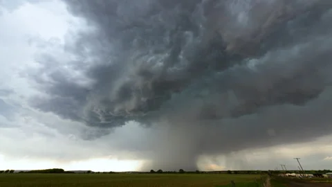 Storm Dumps Rain in New Mexico Stock Footage 272725743