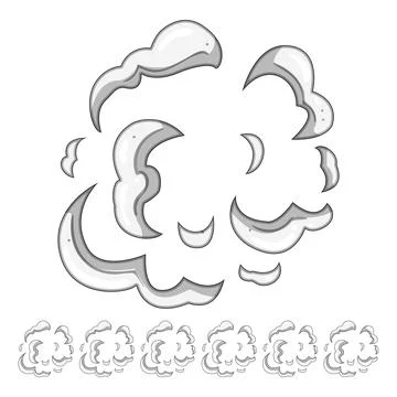 Storm dust burst cartoon vector graphic Illustrazione stock