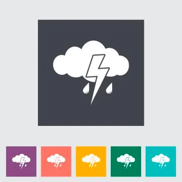 Storm flat icon. Stock Illustration