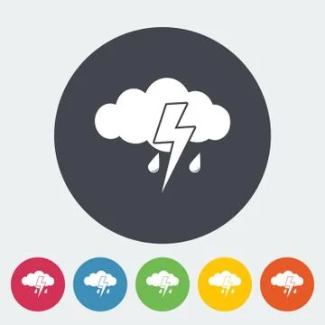 Storm flat icon. Stock Illustration