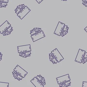 Storm flood disaster line vector seamless pattern 스톡 일러스트