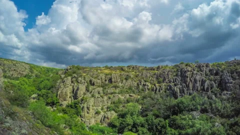 Storm Fluffy Clouds over the Canyon Stock Footage 149318808
