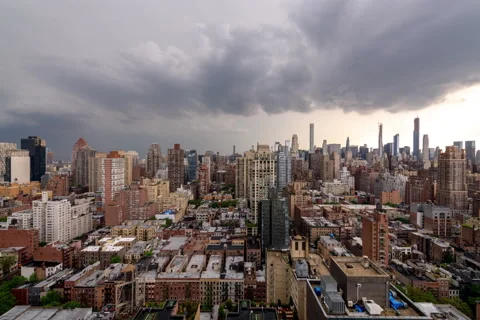 Storm Front Cityscape (2 of 2) Stock Footage 146030787