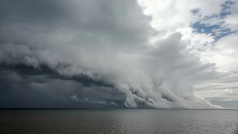 Storm front on lake superior Free Stock Footage 72861304