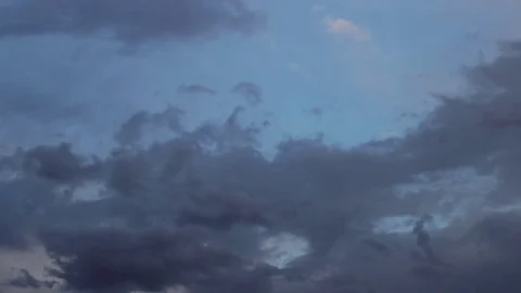 Storm grey, blue clouds, time-lapse Stock Footage 71458085