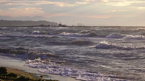 Storm in the Gulf of Termankos, Greece Video stock 97233853