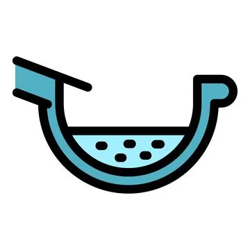 Storm gutter icon color outline vector Stock Illustration