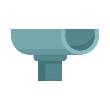Storm gutter icon flat isolated vector Stock Illustration