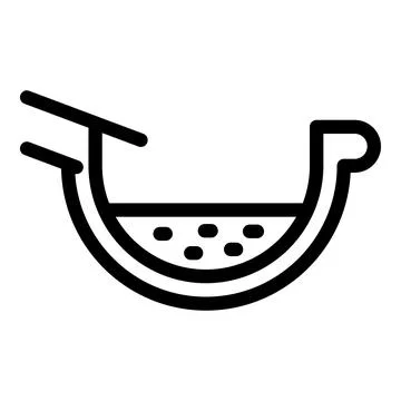Storm gutter icon, outline style Stock Illustration