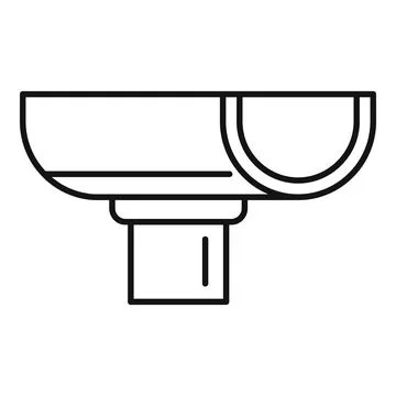 Storm gutter icon, outline style Illustrazione stock